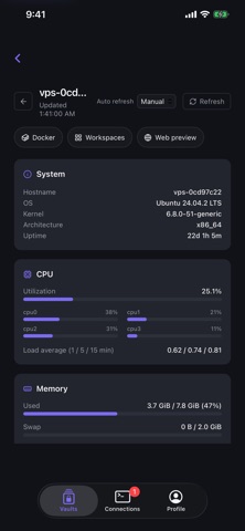 Luma SSH iPhone screenshot