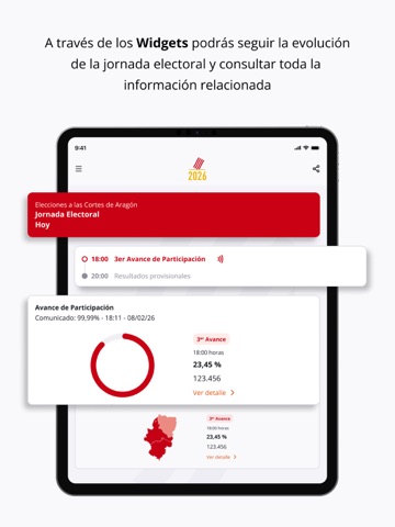 Elecciones Aragón 26 iPad screenshot