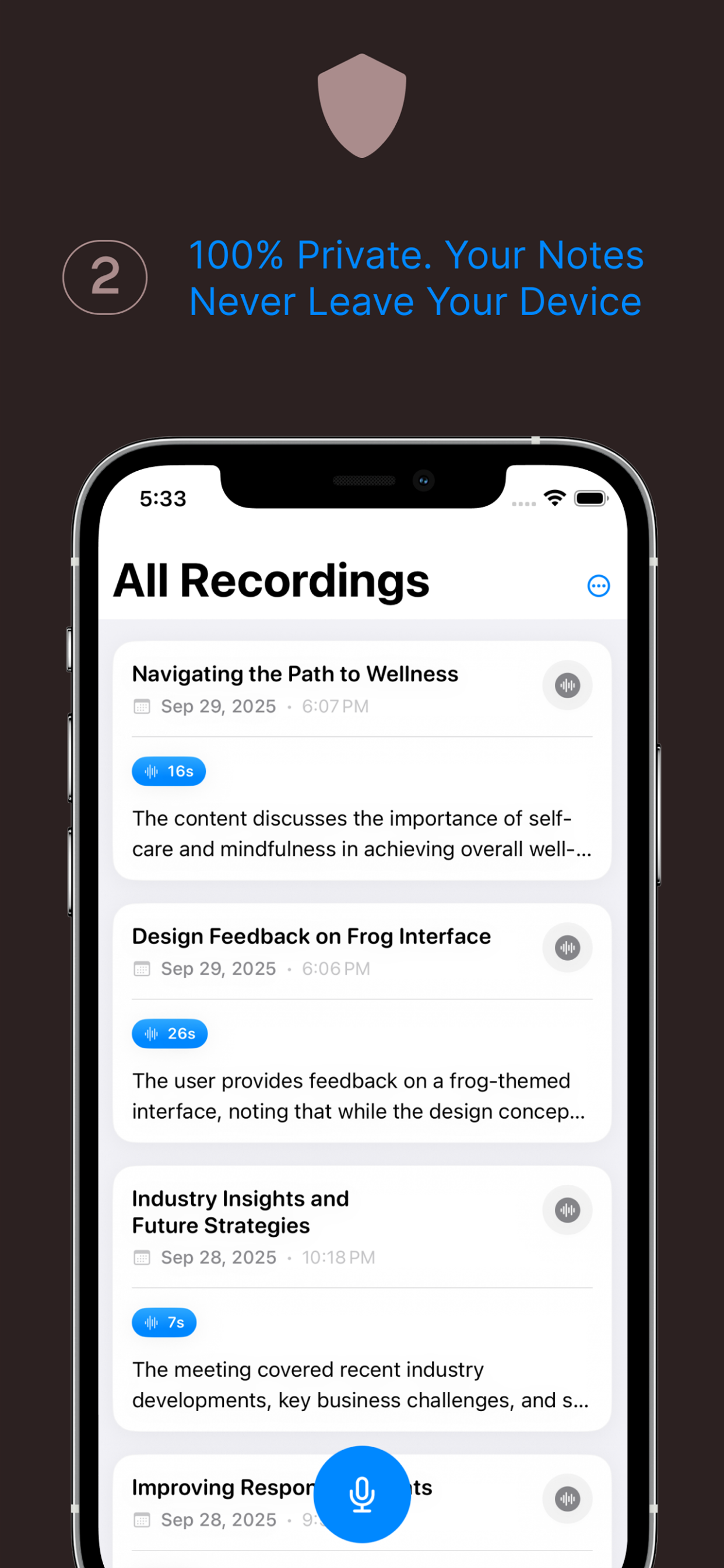 Secretairy - AI Voice Recorder screenshot 3