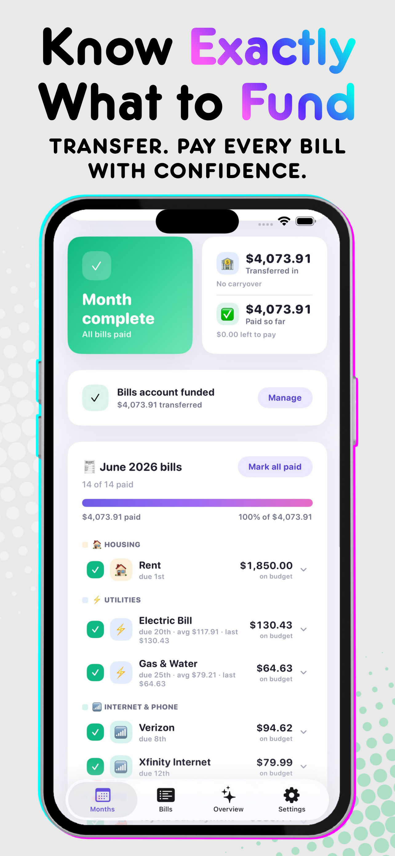 BillsPaid: Bill Tracker screenshot 2