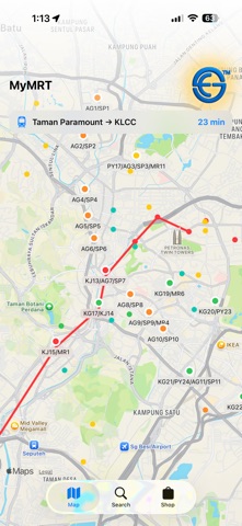 EGK MyMRT Map screenshot
