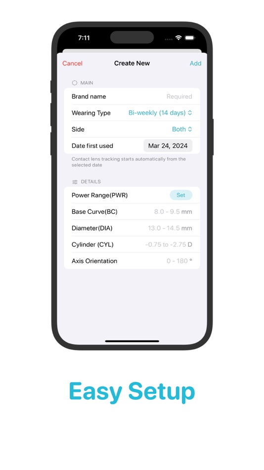 #3. EyeEase - Contact Lens Tracker (iOS) 由: Alisher Altore
