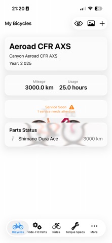 BicycleCareLog Screenshot 1 of 8
