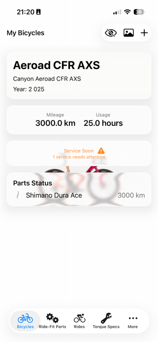 BicycleCareLog Screenshot 1 of 8