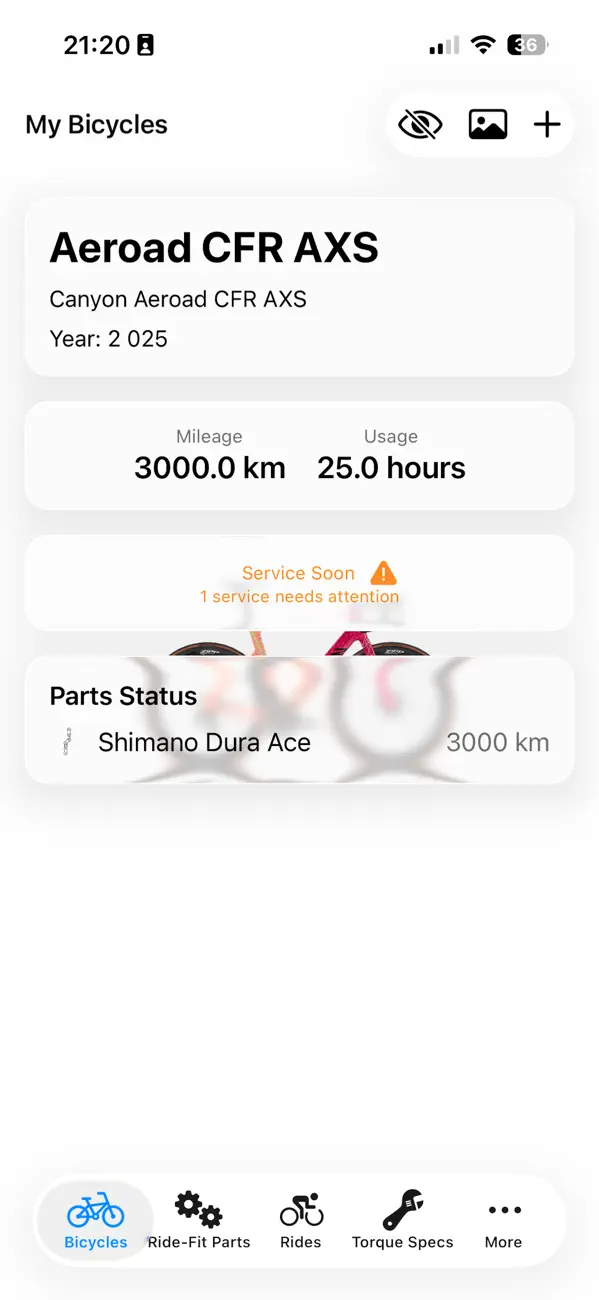 Screenshot #1 pour BicycleCareLog