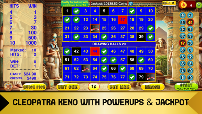 Cleopatra Keno - Bonus Keno Screenshot