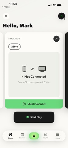 Spivot: Golf Launch Monitor iPhone screenshot