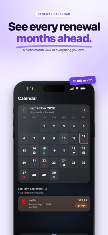 Zentry: Subscription Tracker screenshot 5 of 6