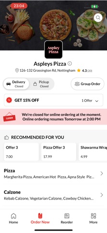 Aspleys Pizza screenshot