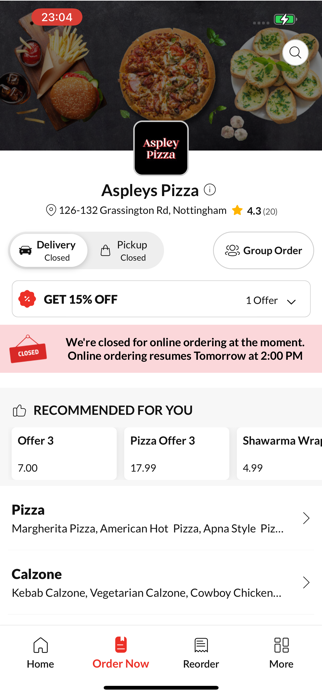 Aspleys Pizza Screenshot 2 of 4