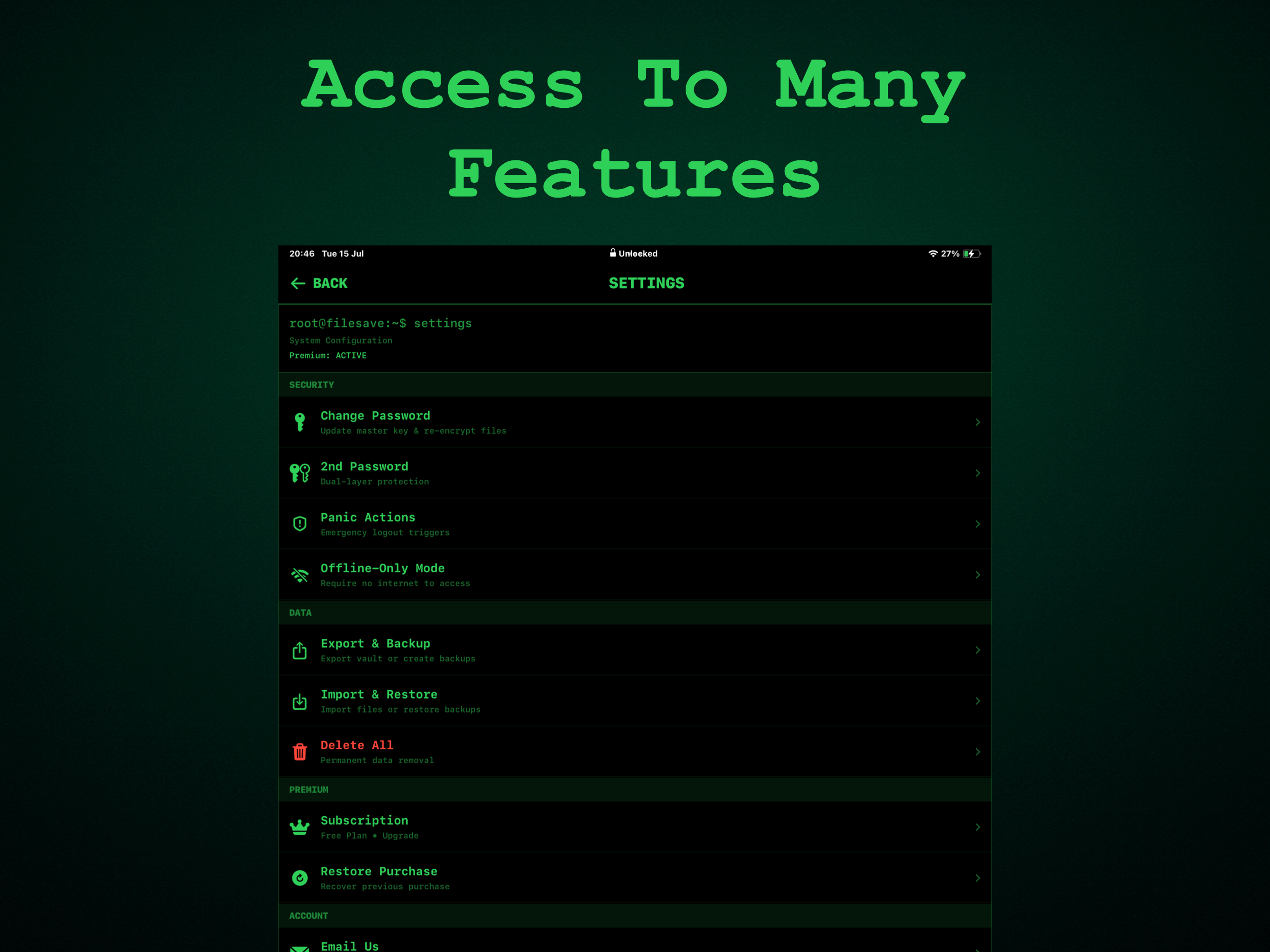 File Save: Private Vault