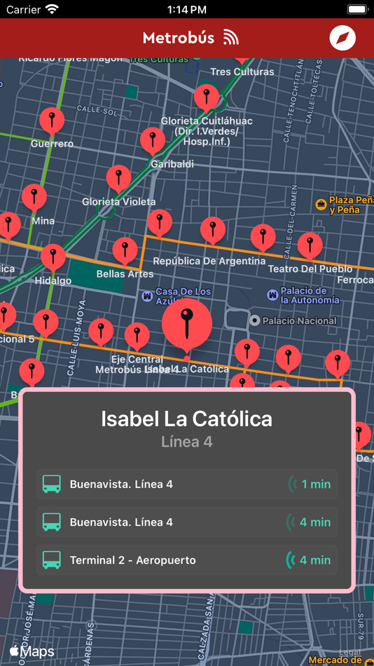 #5. Metrobus CDMX (iOS) 由: Alejandro Cruz