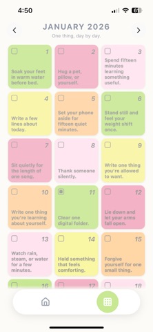 One thing a day – daily pause screenshot