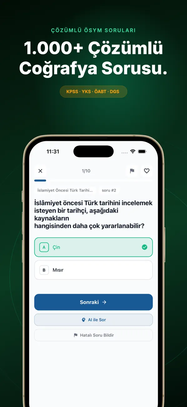 Screenshot #3 pour Coğrafya KPSS TYT AYT Soru Çöz