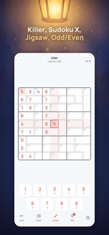 Lumen Sudoku Killer & X Screenshot 4 of 6