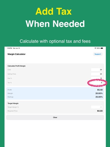 Simple Margin Calculator iPad screenshot