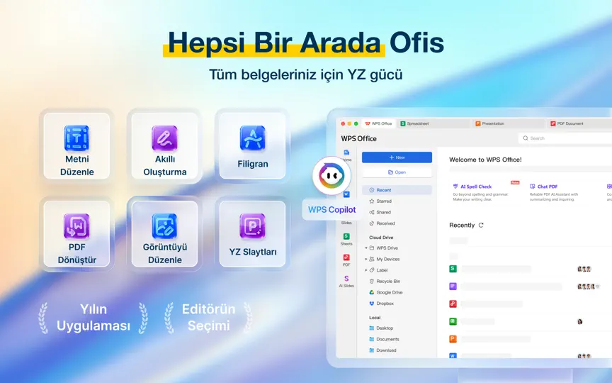 WPS Office: AI Doc, PDF, Sheet iPhone Ekran Görüntüsü 1