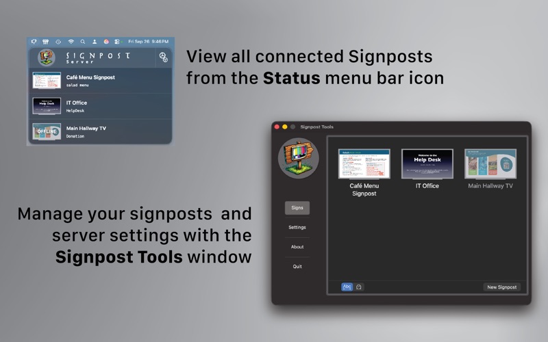 Signpost Server screenshot