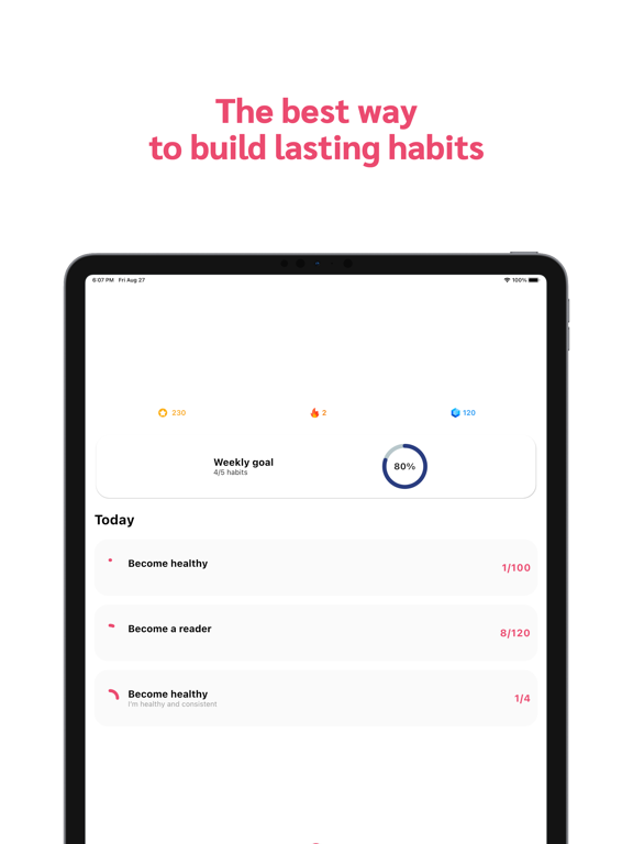 Systemize Habit Tracker iPad screenshot 1 - Productivity app