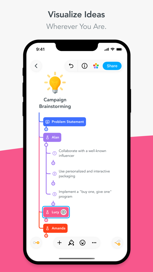 #2. Mind Mapping - MindMeister (iOS) 由: MeisterLabs