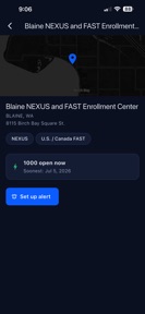 Global Entry Appointment Alert screenshot