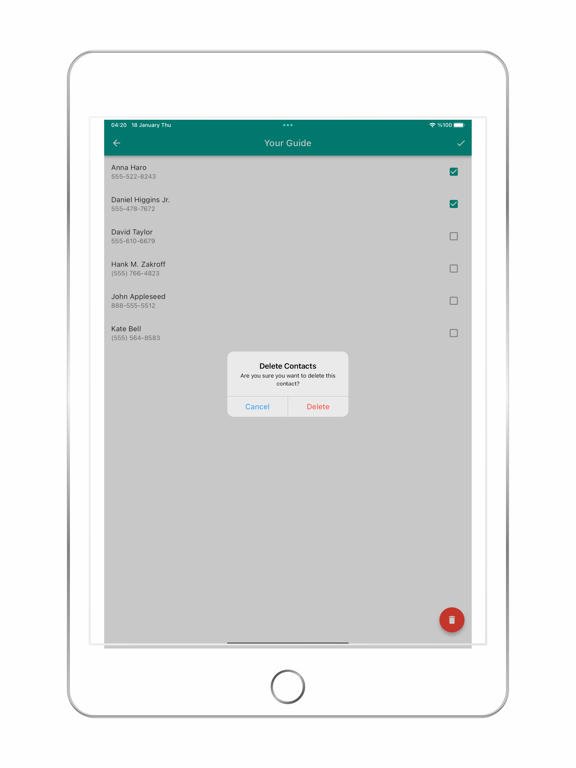 Contact Archive : Clear Guide iPad screenshot