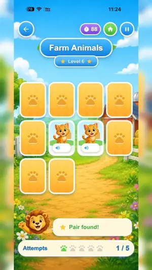 Cute Animal Memory Kids screenshot 4