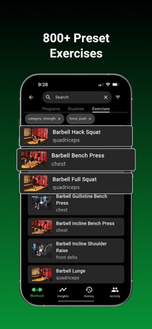 Grin&Gain: Gym Workout Tracker screenshot