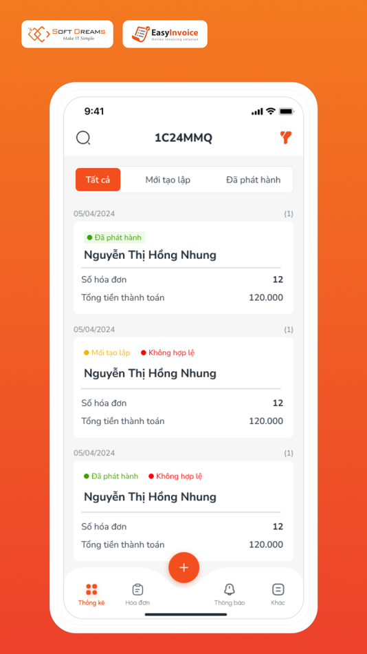 #4. EasyInvoice QLHD (iOS) By: SOFTDREAMS TECHNOLOGY INVESTMENT AND TRADING JOINT STOCK COMPANY
