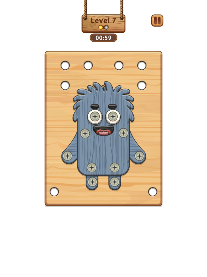 Wood Nuts  Screw Puzzle