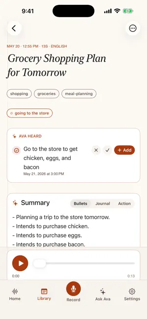 AI Voice Note Taker - Ava screenshot 3