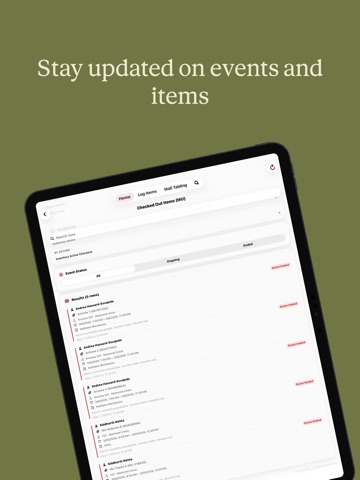 Inventory Logger App iPad screenshot