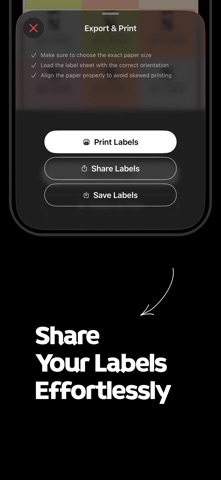 Label Printer・Sticker & Badge iPhone screenshot