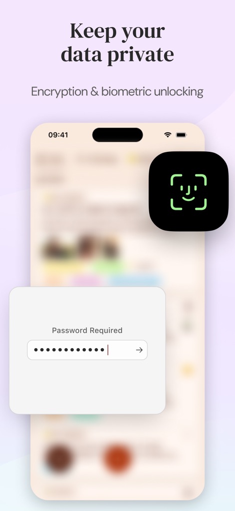 Diarly: Diary, Private Journal - diarly-app-privacy-security-faceid
