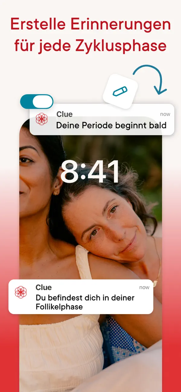 Clue Perioden Kalender iPhone App Screenshot 9 – Gesundheit & Fitness