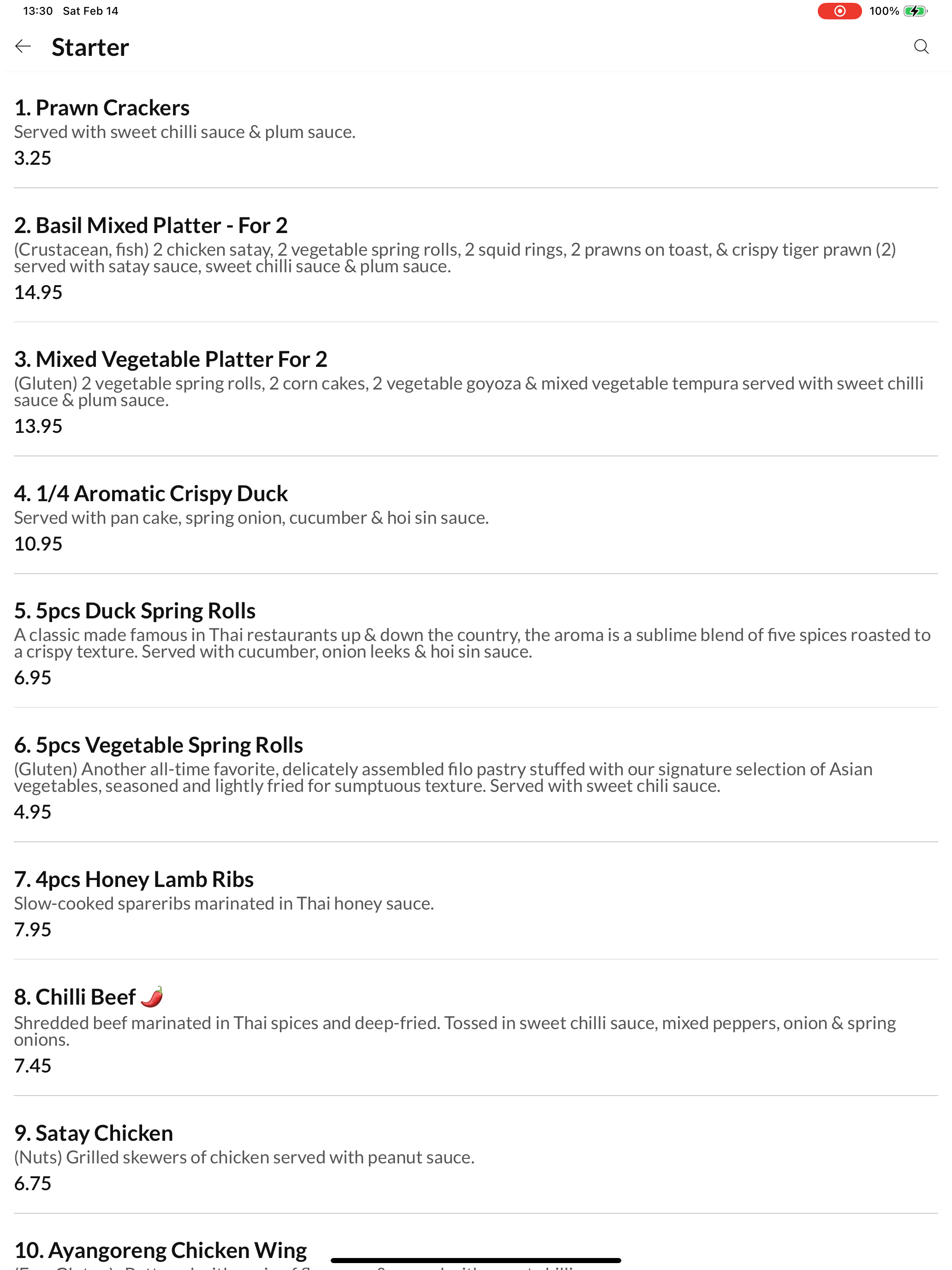 Basil Thai Restaurant screenshot 7