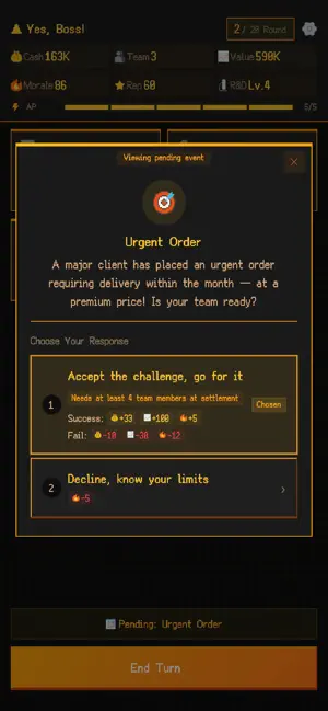 YesBoss: Startup Decision Sim screenshot 3