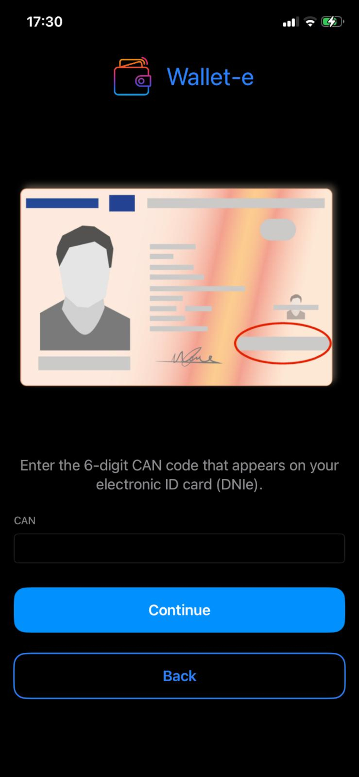 Wallet-e: Tu DNIe y Pasaporte screenshot 3