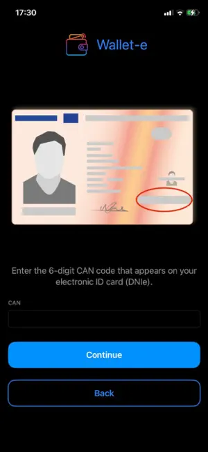 Wallet-e: Tu DNIe y Pasaporte screenshot 3