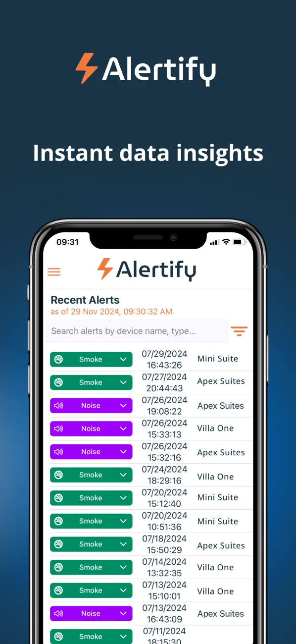 Screenshot #1 pour Alertify: Property Monitoring