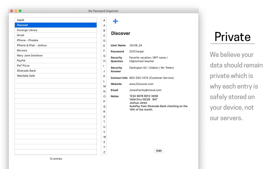 #4. MyPasswordOrganizer (macOS) 由: Mobile Dev