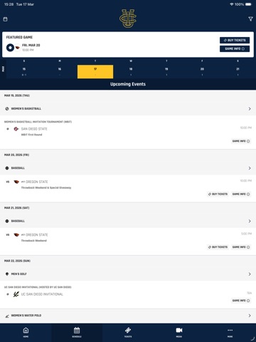 UC Irvine Anteaters iPad screenshot