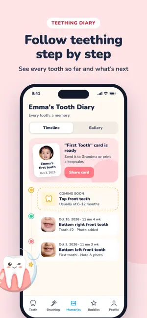 MilkTooth: Baby Teeth Tracker screenshot 4