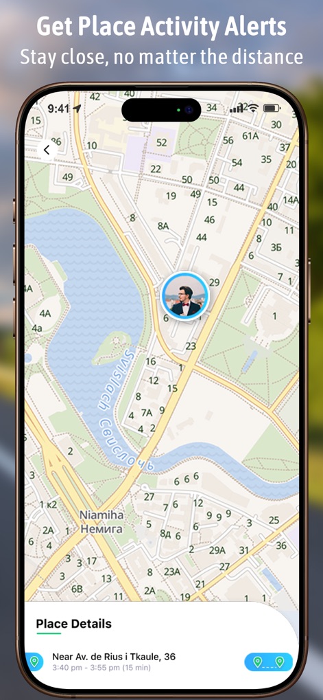 Spoten Phone Location Tracker - Dieses Bild demonstriert detaillierte Ortsaktivitätsbenachrichtigungen, inklusive präziser Zeitstempel für An- und Abwesenheit an spezifischen Orten.
