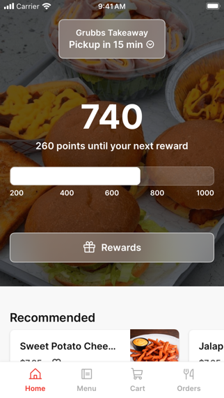 Grubbs Takeaway To Go iPhone screenshot 1 - Food & Drink app
