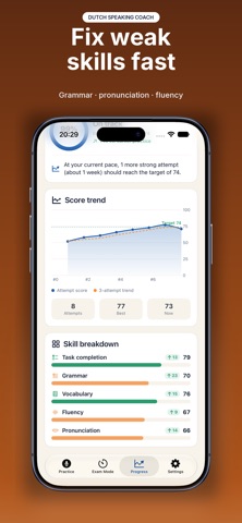 Dutch Speaking Exam Coach iPhone screenshot