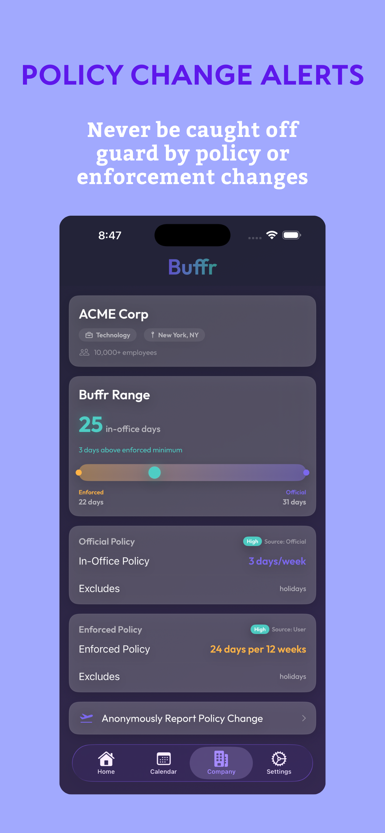 Buffr - RTO Tracker