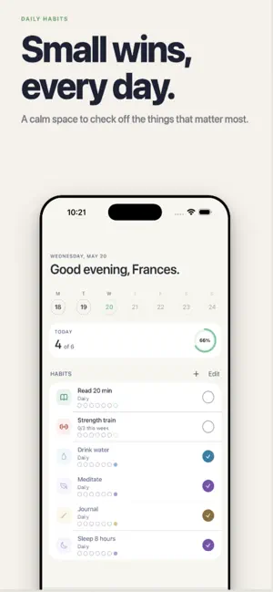 Blossom Habit Tracker (Fern) screenshot 1