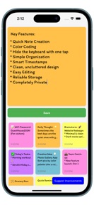 Notesy — Quick & Private Notes screenshot