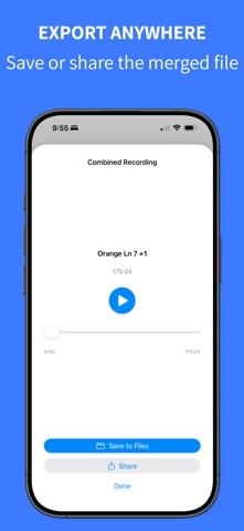 Combine Voice Memos + Screenshot 4 of 4